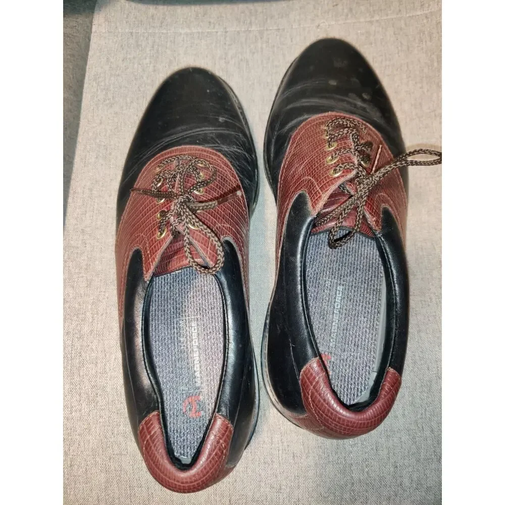 Florsheim Magneforce Men's Brown/Black Leather Golf Shoes Size 12